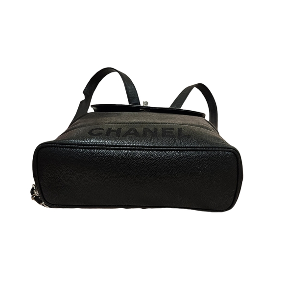 ❌️SOLD❌️⚜️Vintage ⚜️Chanel Black Caviar 'CC' Backpack - Picture 16 of 16